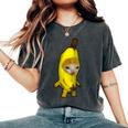 Donna Carino Banana Cat Happy Bananacat Meme Kitty Cat Lovers Meme Con Collo A T-shirt comoda oversize da donna Pepper