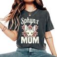 Donna Sphinx Mamma Amante Gatto Sphynx Hairless Madre Razza Gatto Nudo Con Collo A T-shirt comoda oversize da donna Pepper