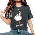 Duck You Duck Divertente Con Anatra T-shirt comoda oversize da donna Pepper