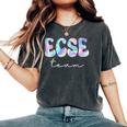 Ecse Team Groovy Back To School Cute Teachers Girl Women's Oversized Comfort T-Shirt Pepper