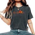 Ekg Heartbeat Turkey Nurse Nursing School Fall Thanksgiving Women's Oversized Comfort T-Shirt Pepper
