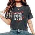 Retro Baseball I Hit Bombs For Hot Moms Baseball Mom Women's Oversized Comfort T-Shirt Pepper