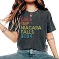 Girls Trip Niagara Fall 2024 Summer Vacation Friends Family Women's Oversized Comfort T-Shirt Pepper