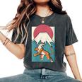 Japonais Tigre Aesthetic Japan Mt Fuji Fujiyama Sunintage T-shirt oversize confortable pour femme Pepper