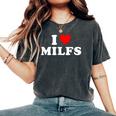 I Love Heart Milfs Day And Mature Women's T-shirt comoda oversize da donna Pepper