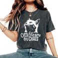 Maman Chat Cette Fille Aime Les Chats Humour Chat T-shirt oversize confortable pour femme Pepper
