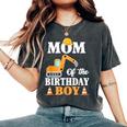 Mom Of The Birthday Boy Construction Boy's Birthday Party Women's Oversized Comfort T-Shirt Pepper