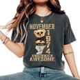 November 50Th Birthday 1974 Awesome Teddy Bear Women's Oversized Comfort T-Shirt Pepper