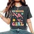 Nuotatrice Nuotatrice Groovy Nuotatrice T-shirt comoda oversize da donna Pepper