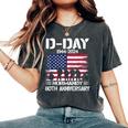 Omaha Beach 1944 D-Day 2024 80° Anniversario Normandia Seconda Guerra Mondiale T-shirt comoda oversize da donna Pepper