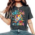 Ready To Crush 6Th Grade Back To School 6Th Grade Cat Kitten T-shirt comoda oversize da donna Pepper