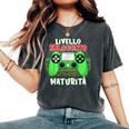 Regalo Gamer Divertente Livello Diploma Maturità Controller T-shirt comoda oversize da donna Pepper