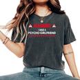 Regalo Per Fidanzato Con Scritta In Inglese Warning I Have A Psycho Girlfriend T-shirt comoda oversize da donna Pepper