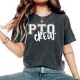Retro Pto Crew Parent Teacher Organization Back To School Women's Oversized Comfort T-Shirt Pepper