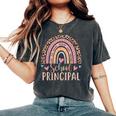 School Principal Rainbow Leopard School Principal Women's Oversized Comfort T-Shirt Pepper