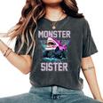 Shark Monster Truck Sister Monster Truck Are My Jam Truck Women's Oversized Comfort T-Shirt Pepper