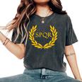 Spqr Senato Populus Que Romanus Campo Di Giove T-shirt comoda oversize da donna Pepper