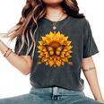 Sunflower Butterfly Floral Vintage Cool Graphic Women's Oversized Comfort T-Shirt Pepper