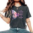 I Can Do All Things Through Christ Pretty Butterfly Women's Oversized Comfort T-Shirt Pepper