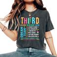 Third Grade Teacher Tour Dream Team Happy Back To School Women's Oversized Comfort T-Shirt Pepper
