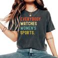 Vintage Retro Sport Lover Todos Relojes Deportes Camiseta extragrande cómoda para mujer Pepper