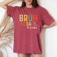 Bruh We Back Pe Teacher First Day Back To School Women's Oversized Comfort T-Shirt Blue Jean
