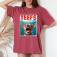 Chihuahua Fs Top Th Chi Jowls Paws Dog Mom Dad Women's Oversized Comfort T-Shirt Blue Jean