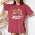 Let The 8Th Grade Adventure Begin Back To School Teachers Women's Oversized Comfort T-Shirt Blue Jean