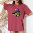 Mardigator Mardi Gras Alligator Costume Mardi Gras Women's Oversized Comfort T-Shirt Blue Jean