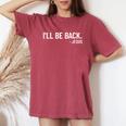 Religious I'll Be Back Jesus Christian Women's Oversized Comfort T-Shirt Blue Jean