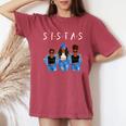 Sistas Melanin Black Black History Month African Queen Women's Oversized Comfort T-Shirt Blue Jean