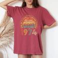 50 Years Old Vintage Retro November 1974 Birthday Women Women's Oversized Comfort T-Shirt Crimson