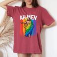 Ah Gay Jesus Lgbtq Rainbow T-shirt comoda oversize da donna Crimson
