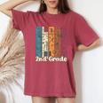 Aloha 2Nd Grade First Day Of School Back To School T-shirt comoda oversize da donna Crimson