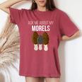 Ask Me About Morel Chasse Champignon Drôle T-shirt oversize confortable pour femme Crimson