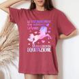 Bambina Cavallo Equitazione Ragazza Cavalli T-shirt comoda oversize da donna Crimson