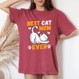 Best Cat Mom Ever Gatos Divertidos Regalos Mama De Gato Camiseta extragrande cómoda para mujer Crimson
