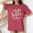 Best Sister Ever Regalo Migliore Sorella T-shirt comoda oversize da donna Crimson
