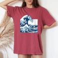 Blue Cats Wave For Kamala Drôle Chat Propriétaires Kamala Harris T-shirt oversize confortable pour femme Crimson