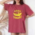 Born To Be Banana Illustration Graphic Banana T-shirt comoda oversize da donna Crimson
