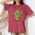 Cactus Inaso Di Fiori Con Pollice Up Costume T-shirt comoda oversize da donna Crimson