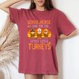 Care For Cutest Turkeys School Nurse Thanksgiving Scrub Tops Women's Oversized Comfort T-Shirt Crimson
