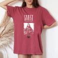 Crazy Horse-Stati Uniti-Indian Crazy Horse Capo Lacota Guerriero Sue Indiano Storia T-shirt comoda oversize da donna Crimson