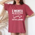Divertente Annuncio Gravidanza Neo Papà Gravidanza Premaman T-shirt comoda oversize da donna Crimson