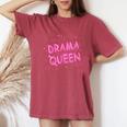 Divertente Camicia Diva Drama Queen T-shirt comoda oversize da donna Crimson