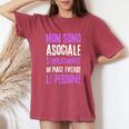 Divertenti Con Frasi Ironiche E Sarcastiche Mood Asociale T-shirt comoda oversize da donna Crimson
