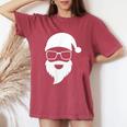 Divertido Santa Claus Regalo Navidad Papa Noel Hombre Camiseta extragrande cómoda para mujer Crimson