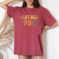 Donna 1980 43 ° Regalo Di Compleannointage Retrò Uomini Donne 43 Anni Con Collo A T-shirt comoda oversize da donna Crimson