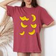 Donna Banane Banana Frutta Fruttaegetarianaegetariana Con Collo A T-shirt comoda oversize da donna Crimson