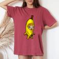Donna Carino Banana Cat Happy Bananacat Meme Kitty Cat Lovers Meme Con Collo A T-shirt comoda oversize da donna Crimson